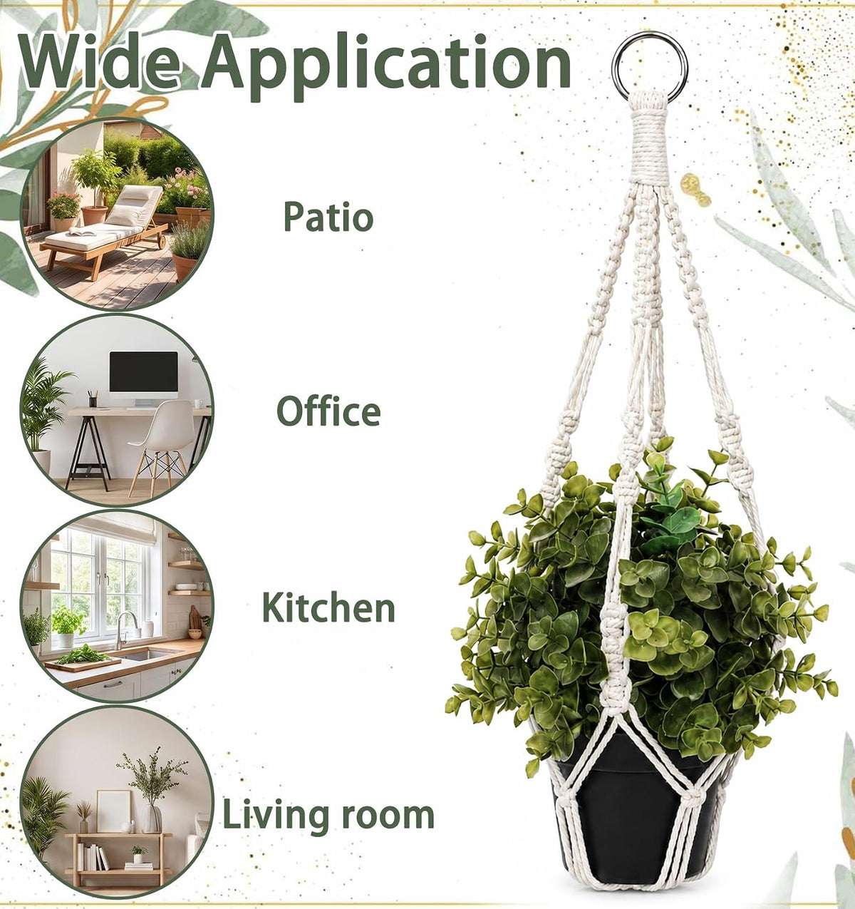 2 Pcs Small Macrame Plant Hangers, Small Plant Hanger