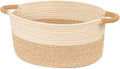 Woven Basket for Toys, Blankets & Gifts Empty ,Cotton Rope Storage Basket with Reinforced Handles for Nursery,Livingroom,Bedroom,Bathroom & Home Decor,19.69" x 11.42" x 7.48" (M)