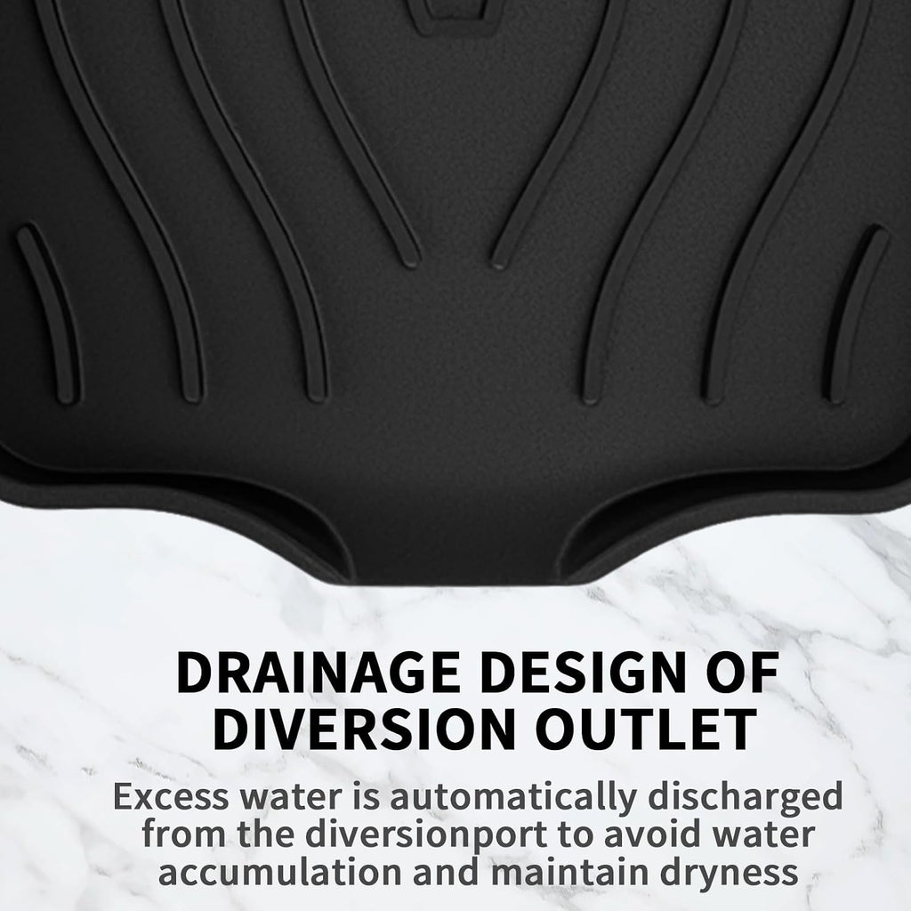 2 Pack Silicone Soap Dish with Drain, Self Draining Bar Soap Holder for Shower, Silicone Dish Soap Tray, Bathroom and Kitchen Sink Organizer, Black