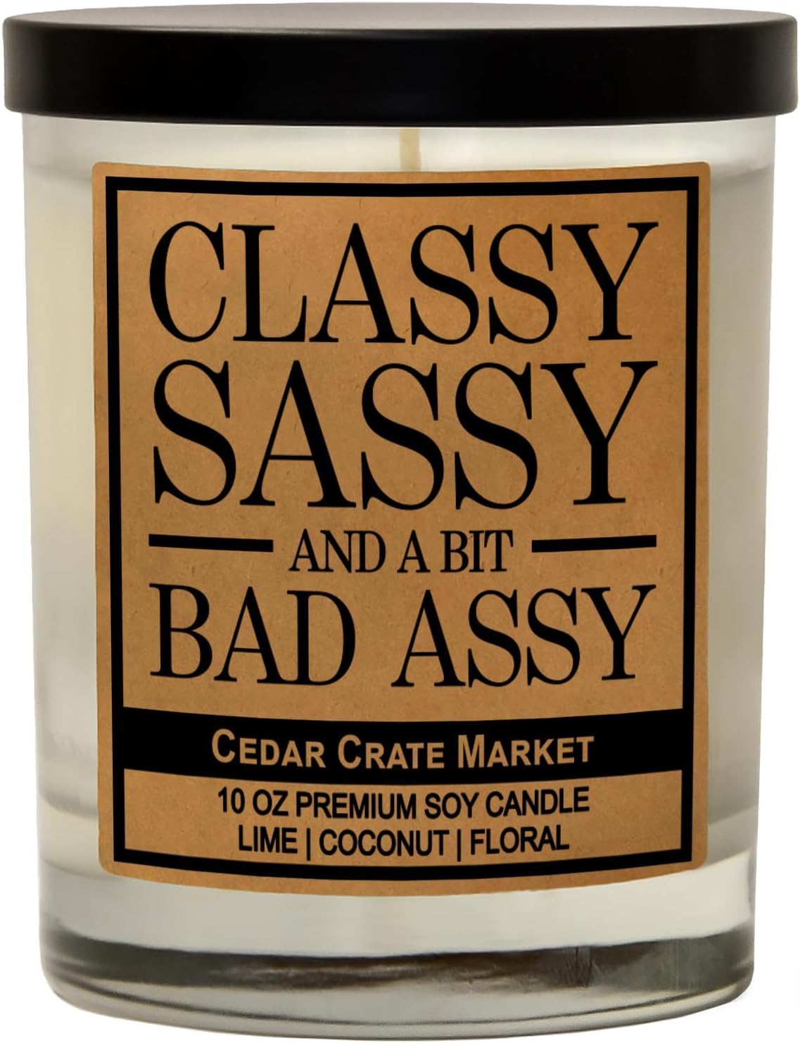 Funny Candles for Women Adult Humor | Retirement Candle Gift | Funny Gifts for Woman Men | Best Friend Birthday Candle Gift | Classy Sassy Boss Aunt Mom | Coconut Lime Scented | 100% Soy| Made in USA