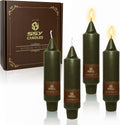 Olive Short Taper Candle Candle Sticks, 5 Inch Mini Pillar Candles, 4PCS Handmade Unscenteds Candlesticks for Holidays Church Christmas Celebration Party Decor