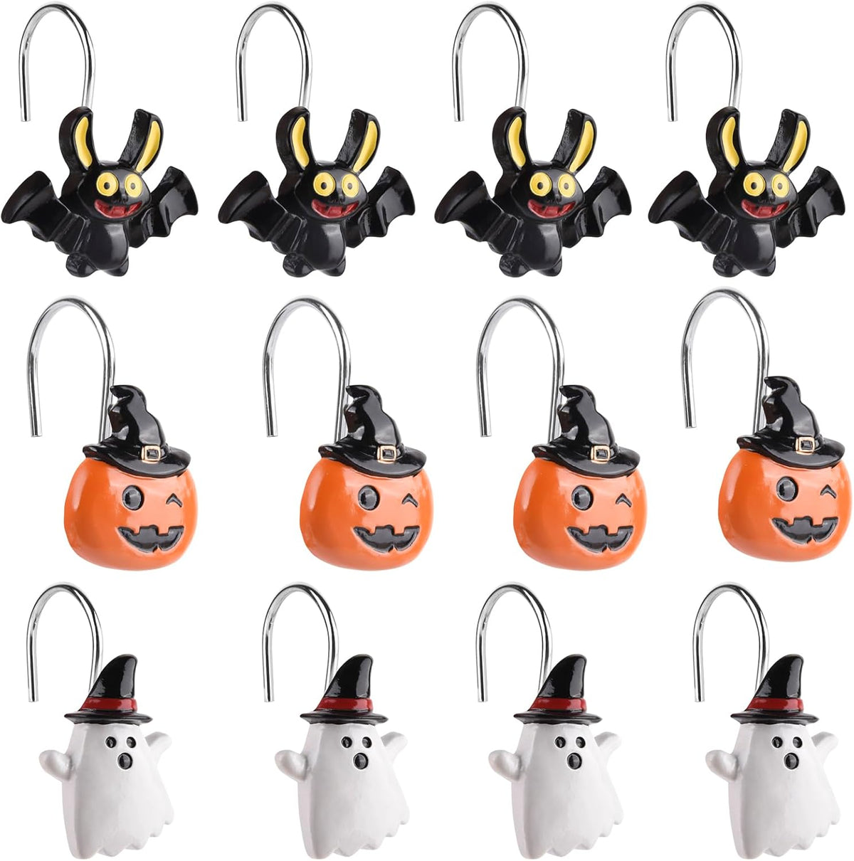 Halloween Decoration Shower Curtain Hooks 12Pcs Halloween Shower Rings