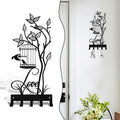 Key Holder for Wall, Metal Key Holder Hooks Organizer Rack, Key Organizer Wall Decorative with 5 Hooks for Entryway, Front Door, Hallway, Bedroom, Office (12 Inches, Birdcage)