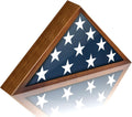 Flag Display Case for 3x5 Burial Flag - Solid Wood - Glass Front
