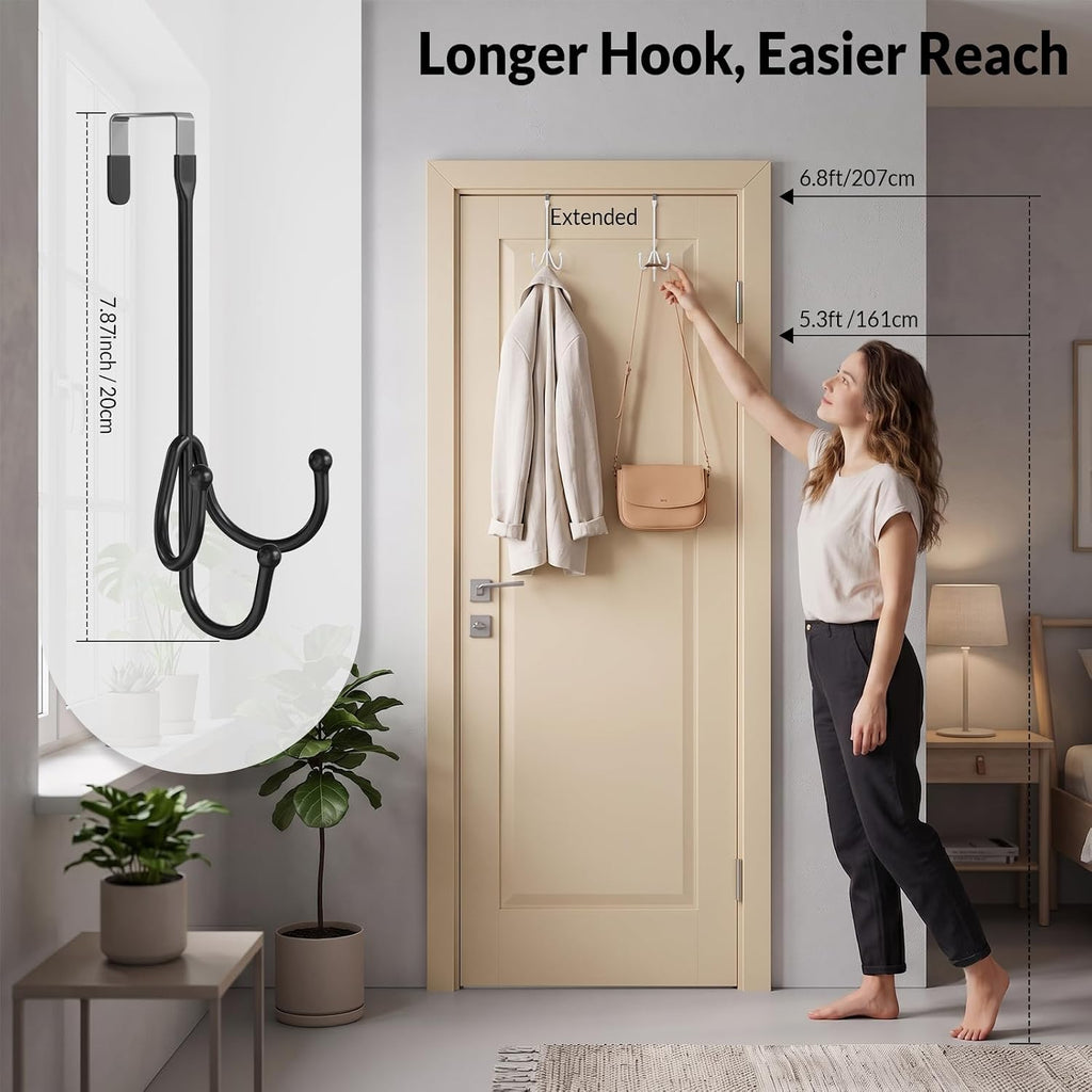 Over The Door Hooks, Door Hooks for Hanging Towels, Coats, Robes