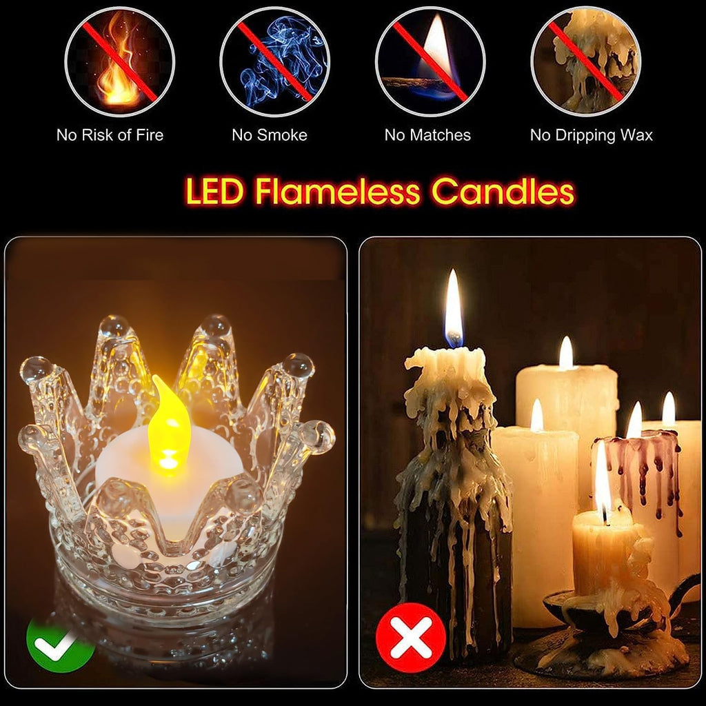 Rechargeable Tea Lights with Remote Timer,Battery Operated Flameless LED Tea Lights Candles with USB Rechargeable for Halloween,Christmas,Weddings,Birthdays 12-Pack(Warm Yellow)