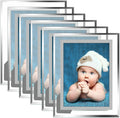 Vienrose 4x6 Picture Frame, Silver Edge Glass Frame, 6 Pack