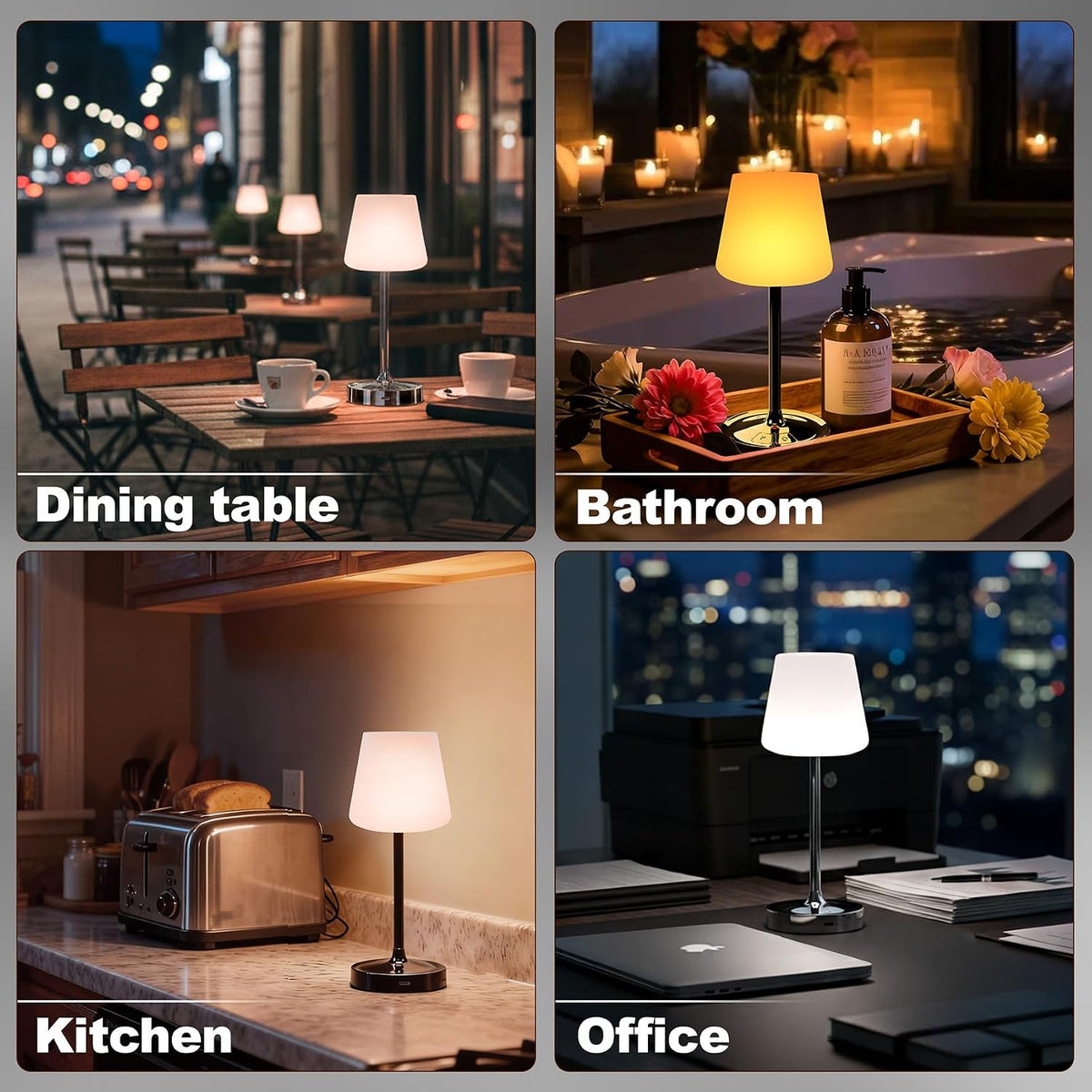 Office Desk Lamps Rechargeable Wireless LED Study Table Light