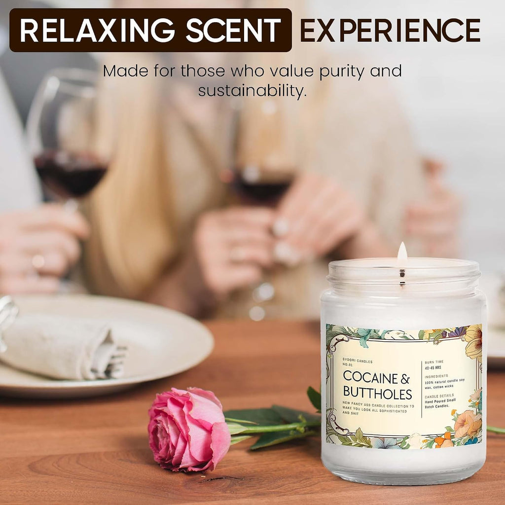 Funny Scented Candle, Sophisticated AF Lavender Candle, 7oz Soy Wax