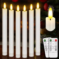 Flameless Taper Candles ,Led Flickering Flameless Candlesticks(White)
