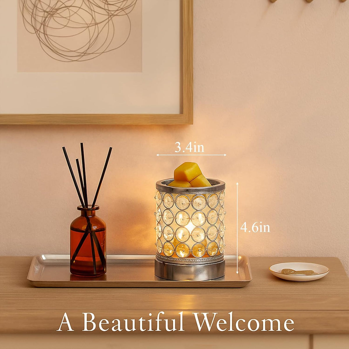 Leyoue Wax Warmer, Crystal Wax Melt Warmer with Bulb Heating