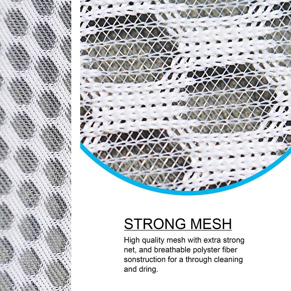 Tenrai Laundry Bag Mesh Wash Bag，Use YKK Zipper，Tote Bag Bathroom Hanging, Bra Fine Mesh Wash Bag for Underwear 3 Bags（3L Cellular Mesh）