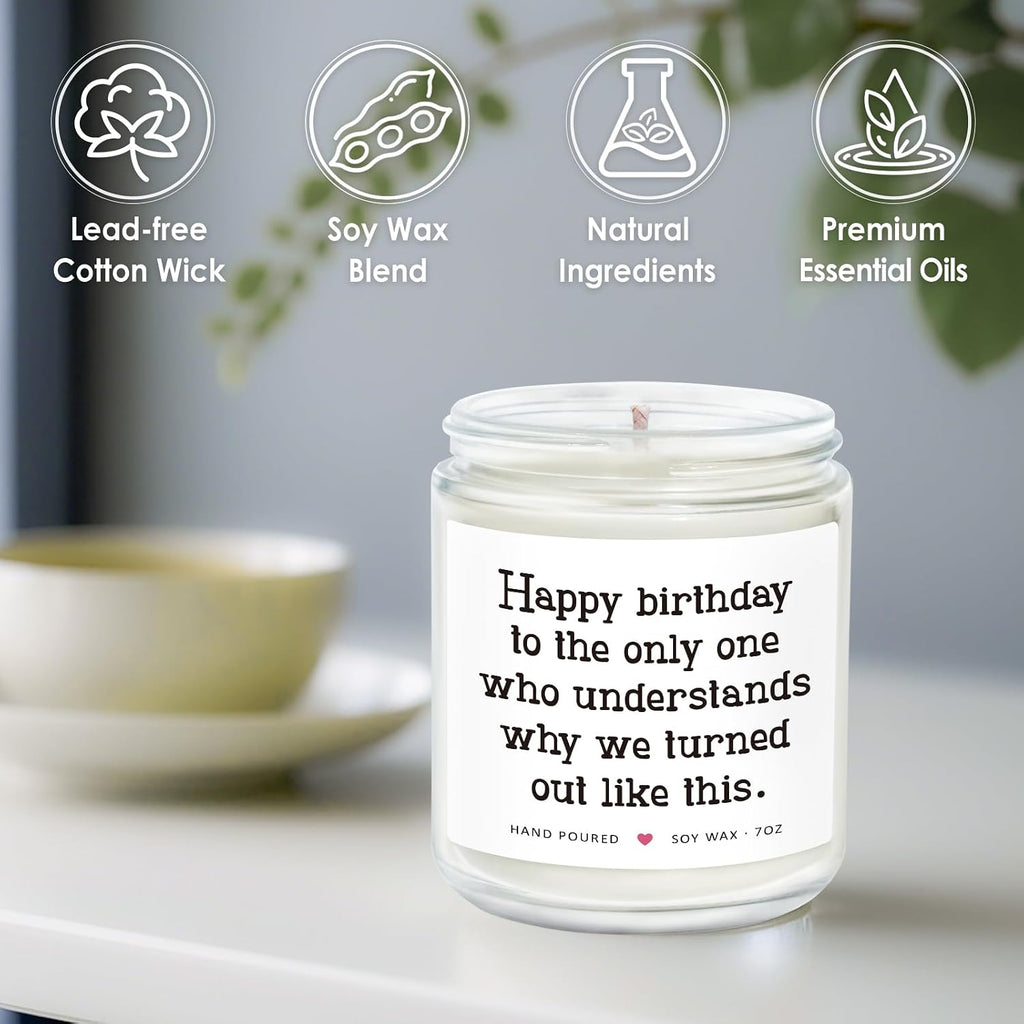 Sister Birthday Gifts from Sisters, Sisters Gift from Sister Brother, Birthday Gifts for Sister Adult, Big Sister Gift, Best Friend Bday Presents for Women, Sister Bday Candle 7oz