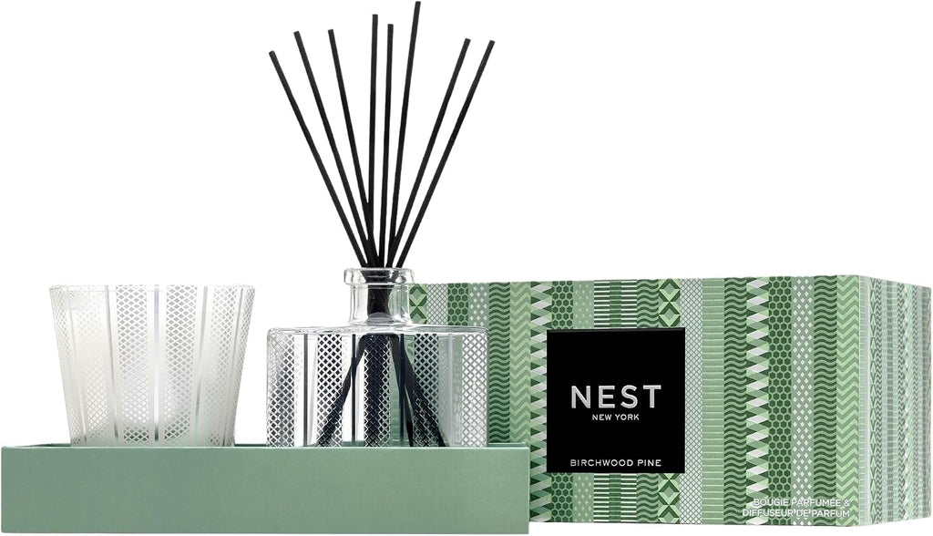 NEST New York Scented Classic Candle & Diffuser Set, Birchwood Pine