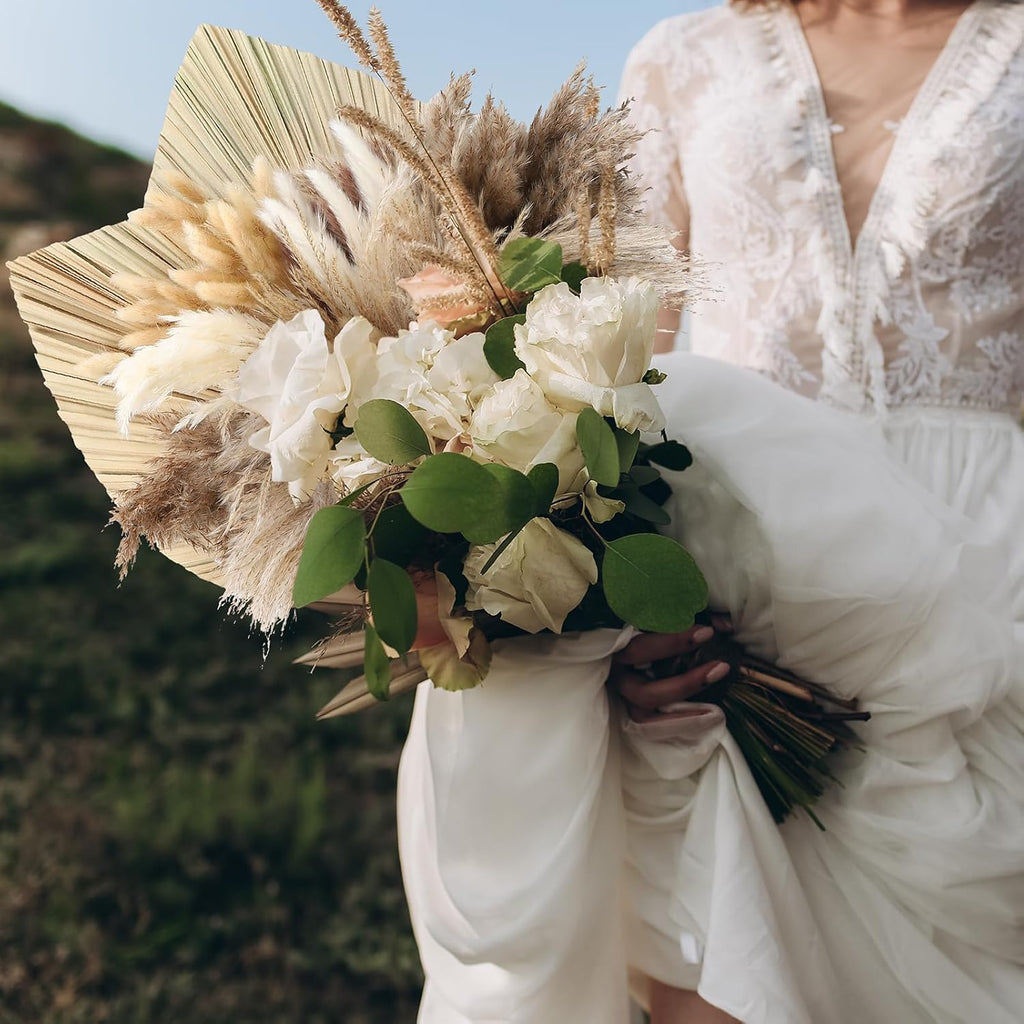 202 Pcs Boho Dried Pampas Grass Decor Bulk