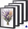 4 Pack Shadow Box Frame Display Cases, 8"x10" Wood Shadow Boxes