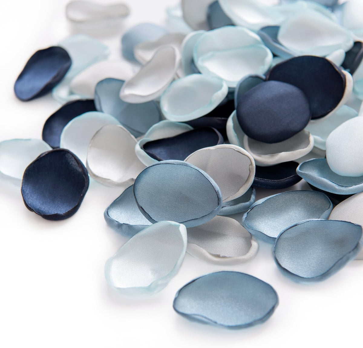 Ling's moment Silk Rose Petals, Dusty Blue Navy, 200pcs