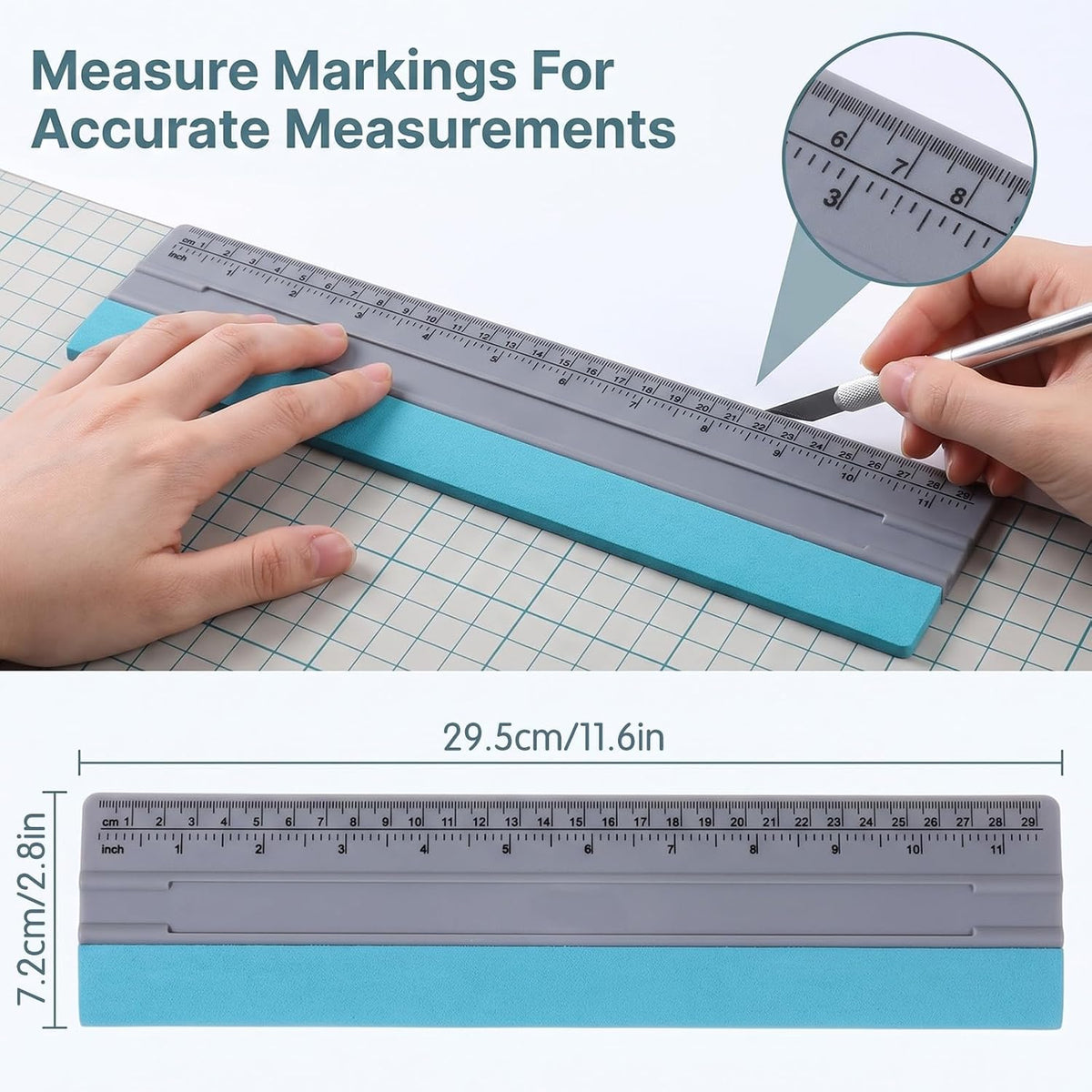 Wallpaper Smoothing Tool, Professional Vinyl Squeegee with Ruler
