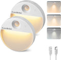 EverBrite 2-Pack Rechargeable Round Motion Sensor LED Night Lights