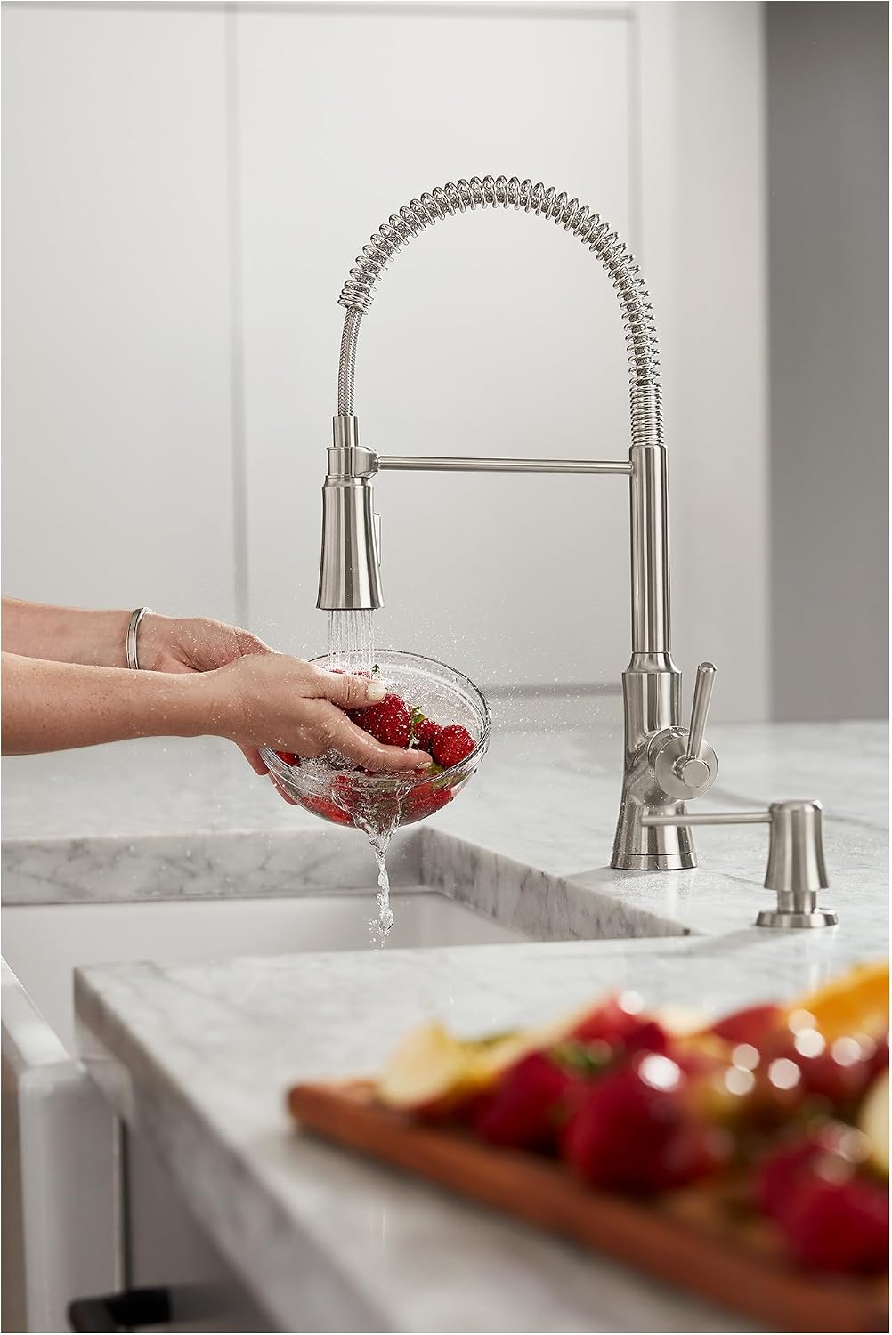 hansgrohe 4796800 Joleena Soap Dispenser in Steel Optic, 3-Inches Tall