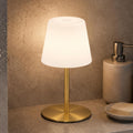 IP65 Waterproof Shower Lamp, Cordless Rechargeable Table Lamp, Gold