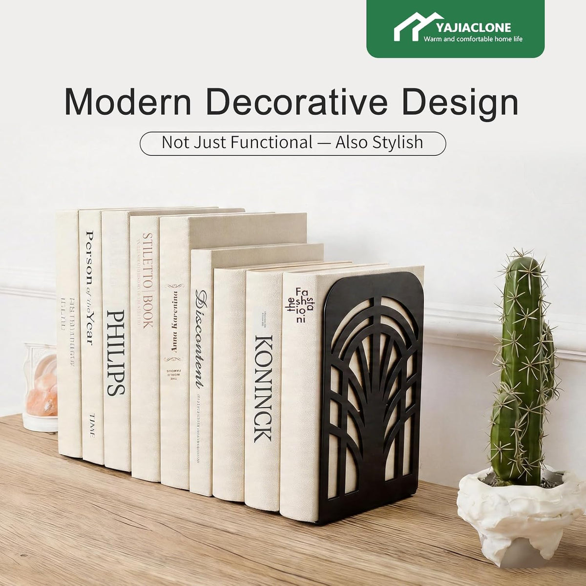Heavy Duty Metal Bookends for Heavy Books, Non Slip Set of 2