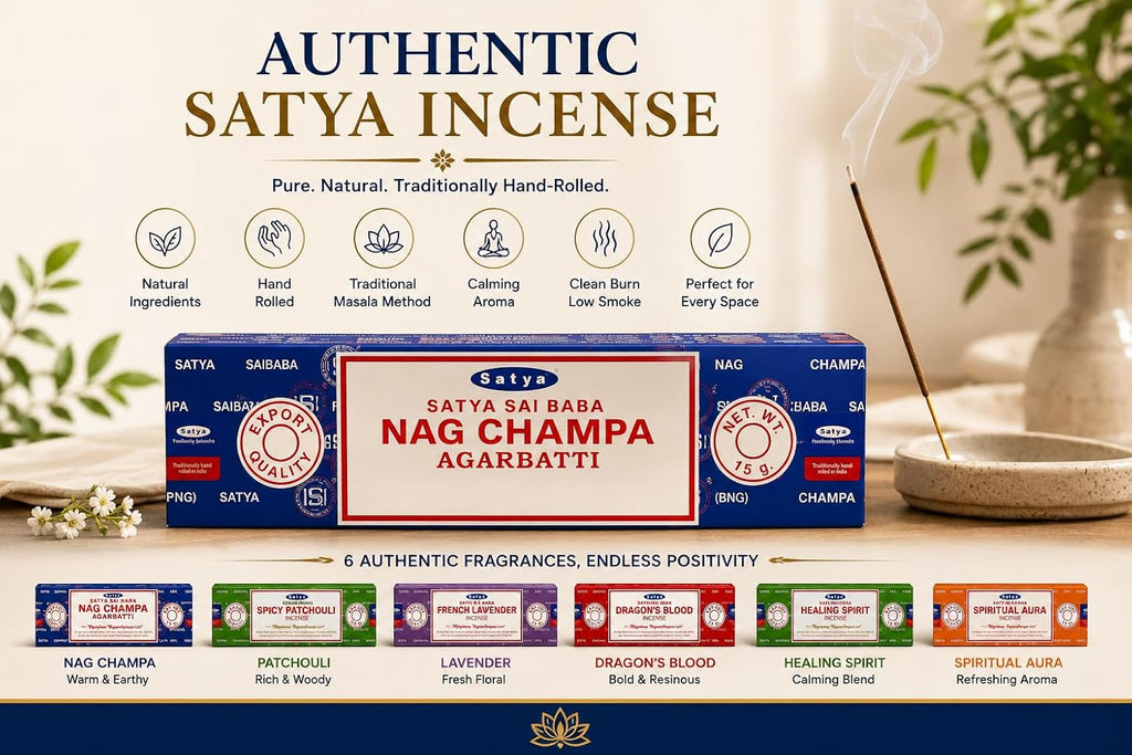 Satya Incense Sticks Variety Pack, Set of 6
