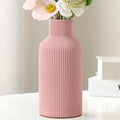 Mfacoy Ceramic Flower Vase, Minimalist Decor, Modern Home Decorative Vase, 8 in Small Pampas Grass Vases For Kitchen, Bedroom, Office, Living Room, Bathroom, Shelf Centerpiece Table Decorations (Pink)