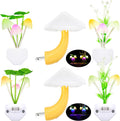 Mudder 6 Pack Mushroom Night Light,Water Plants, Lotus Leaves, Mushroom