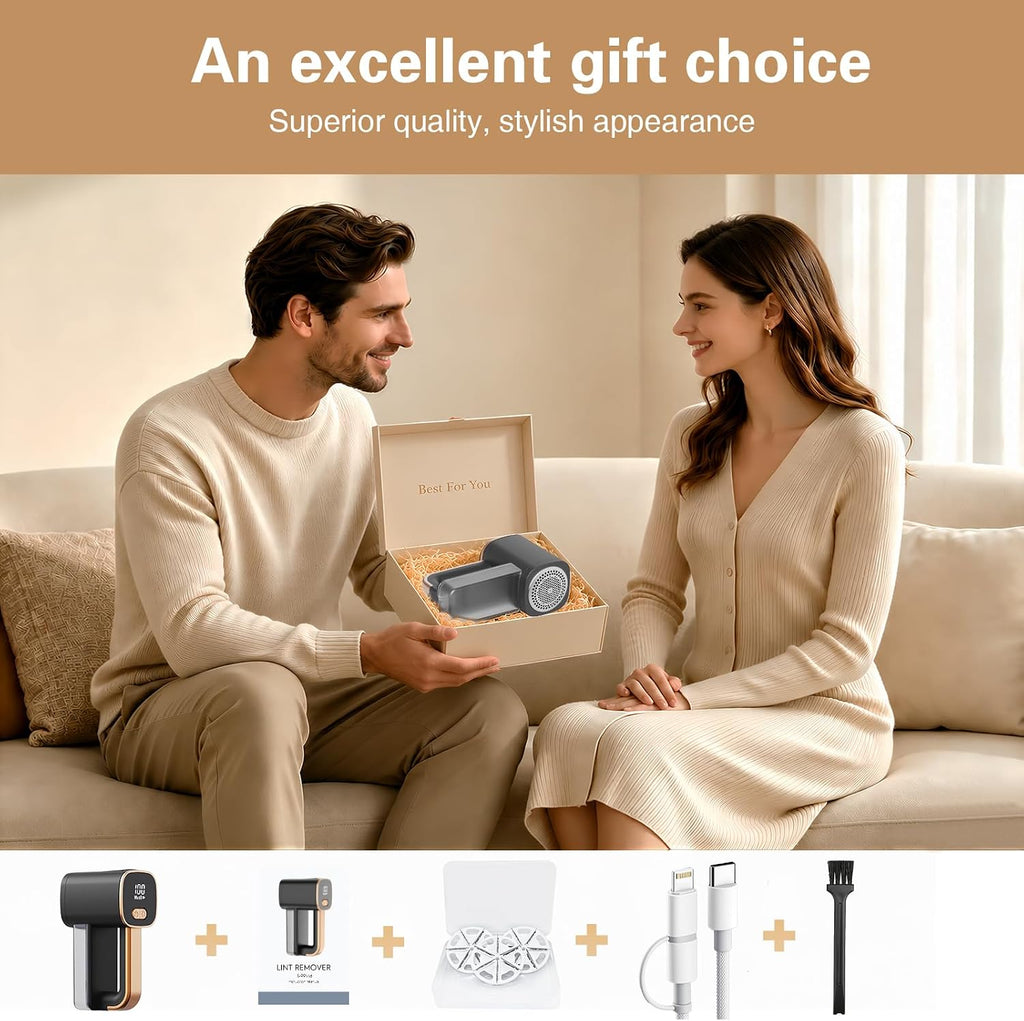 Rechargeable Fabric Shaver for Clothing Furniture Lint Remover with Light