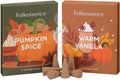 Folkulture Vanilla & Pumpkin Spice Fall Incense Cones Set of 2 (30 Cones)