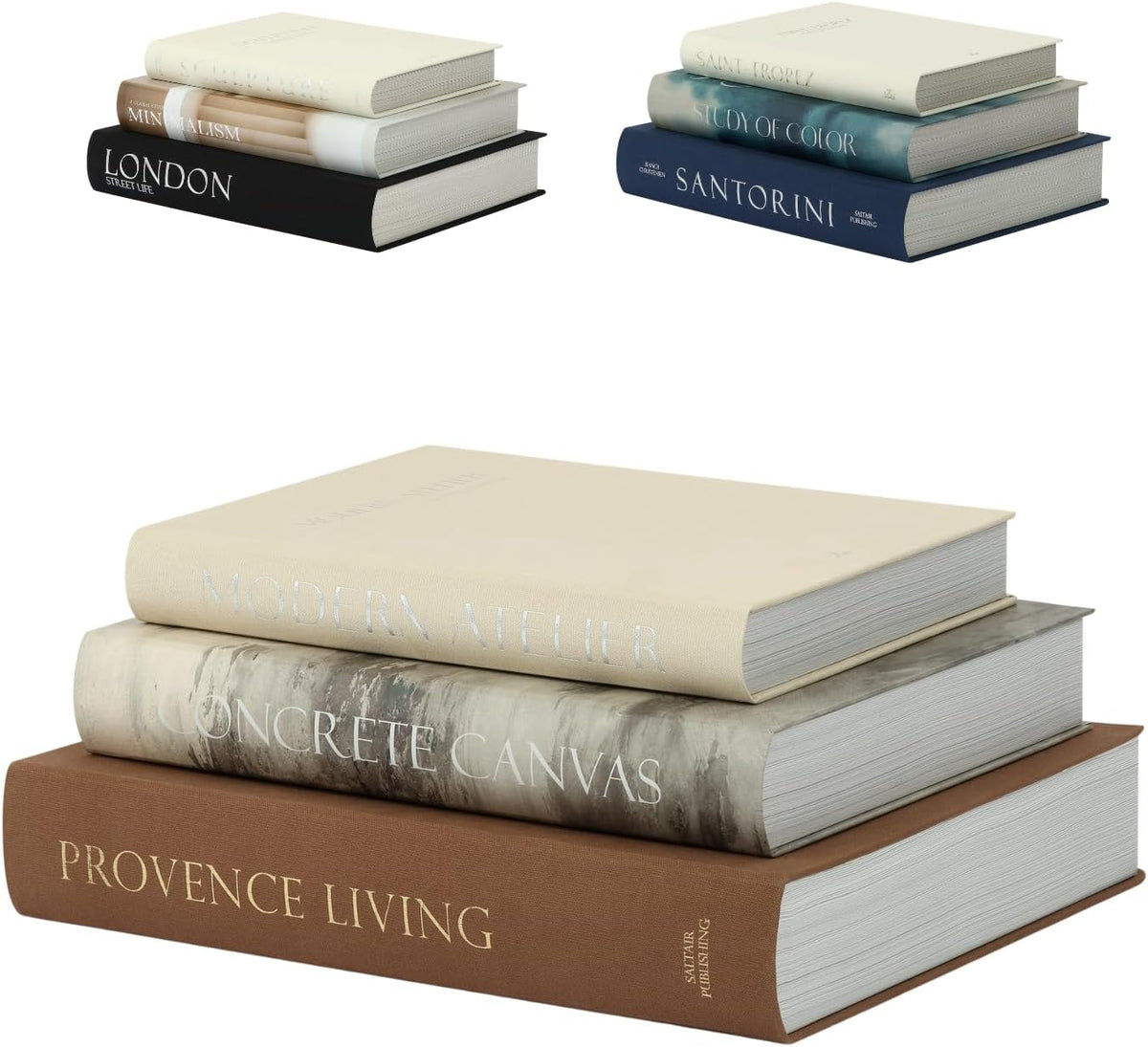 Set of 3 Oversized Decorative Coffee Table Books (Earth)