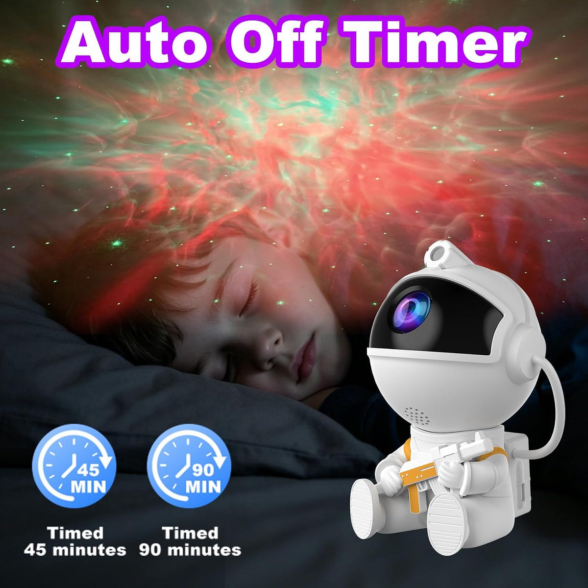 Astronaut Galaxy Night Light Star Projector, LED Decor for Bedroom Ceiling