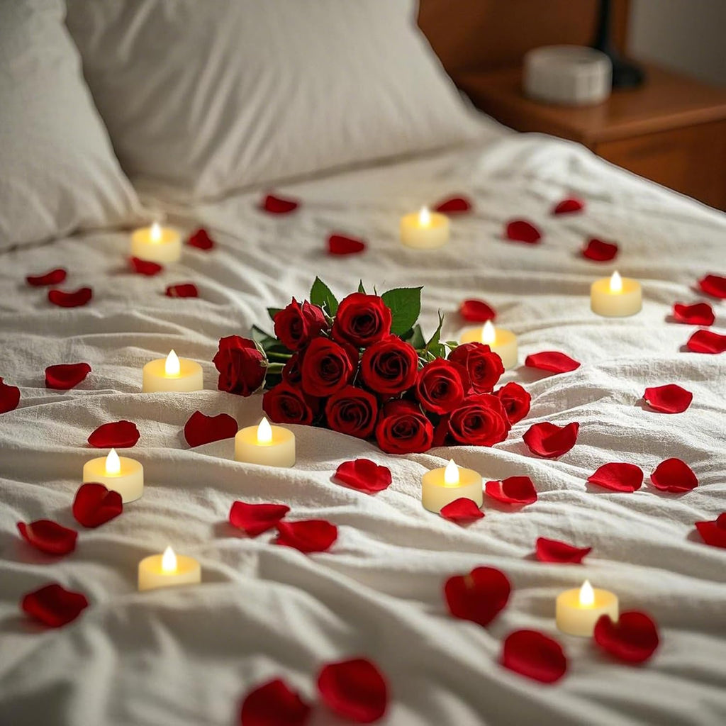 50 Pack Tea Lights Candles Battery Operated Flameless LED Tealights