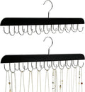 2Pcs Necklace Hanger Wall Mount Jewelry Organizer, Black