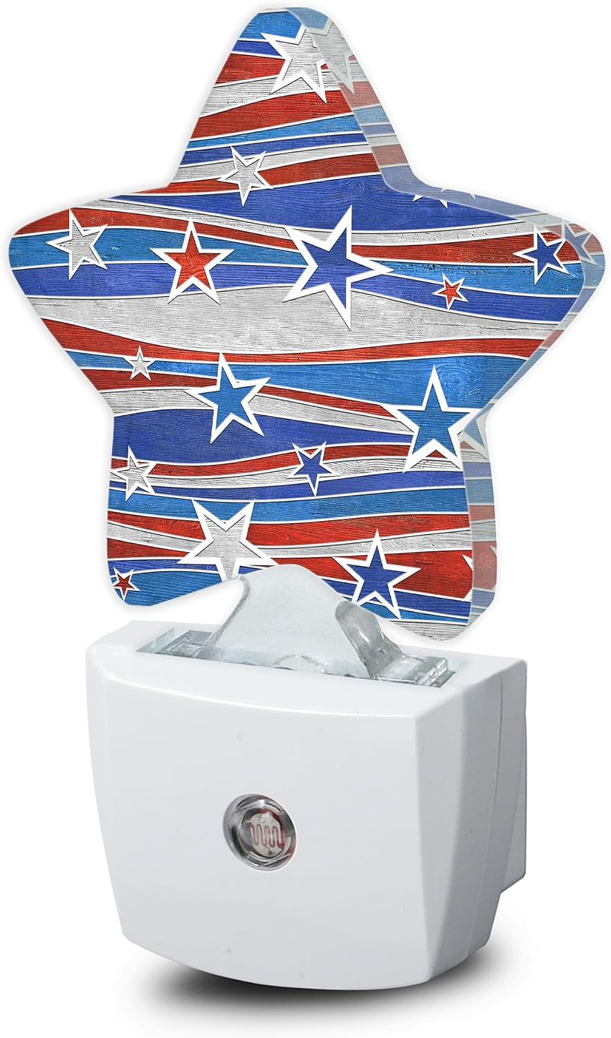 America Flag Nights Lights Plug into Wall with Dusk to Dawn Sensor,Lamp for Bedroom Bathroom Hallway Nightlight for Women Girls