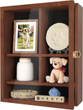 Pet Memorial Shadow Box, Dog Memorial Shadow Box with Adjustable Shelves & Pin-Back Board, Wooden Pet Memorial Box for Ashes, Photos & Keepsakes, Loss of Pet Sympathy Gift, in Memory of Dog Brown