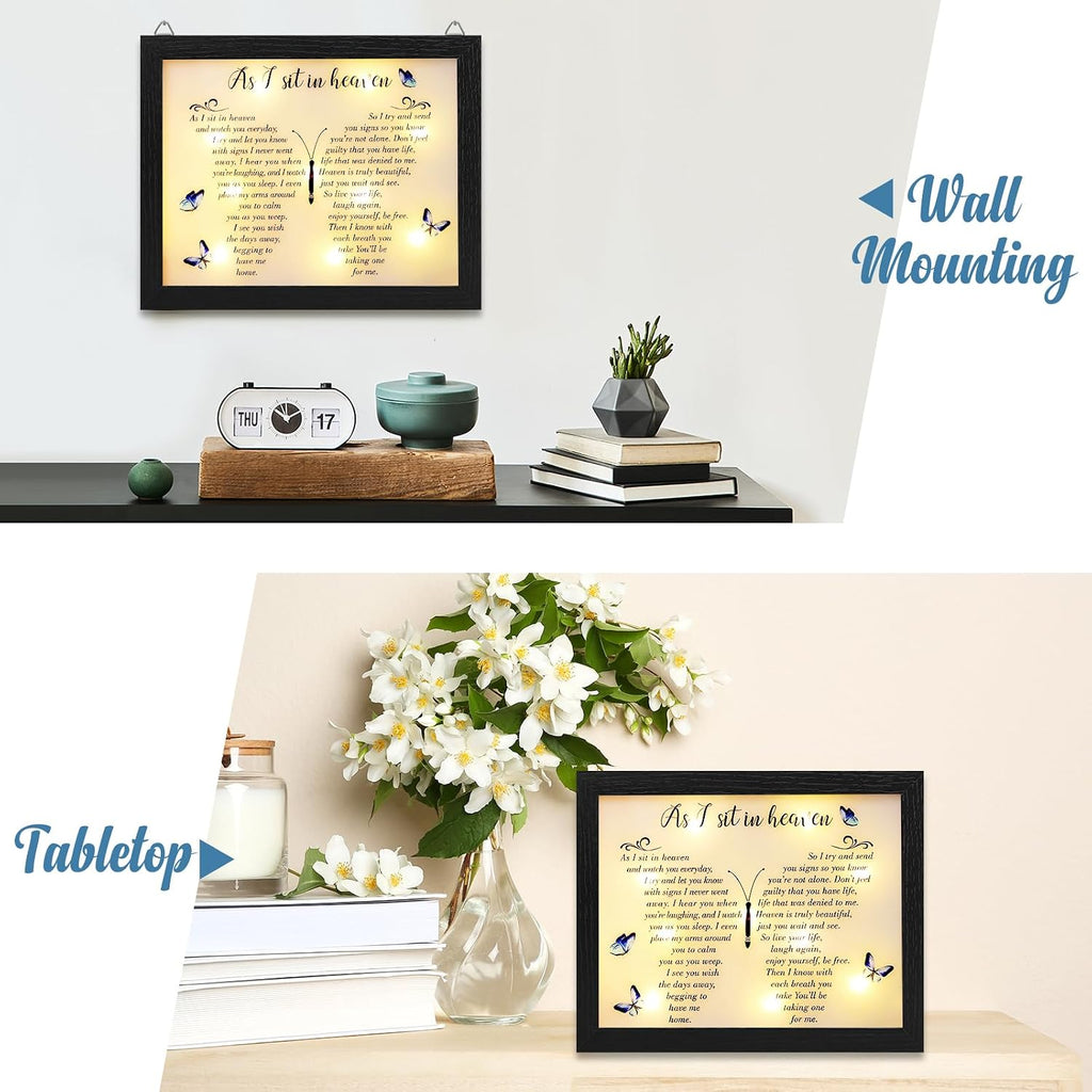 Memorial Gifts LED Shadow Box Sympathy Gift Condolences Grief Butterfly