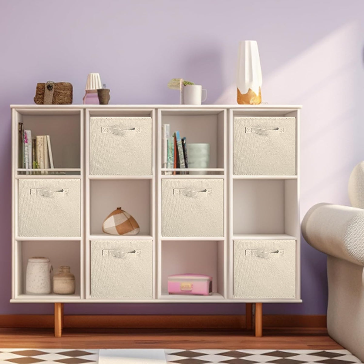 ShellKingdom Storage Bins, Foldable Fabric Storage Cubes And Cloth Storage