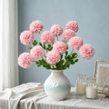 Artificial Flowers Faux Mums, Real Looking Flores Artificiales Para Decoration, Faux Flowers Silk Chrysanthemum -28.34'', Pink Flowers Artificial for Decoration Indoor, Table Centerpieces(4, Pink)