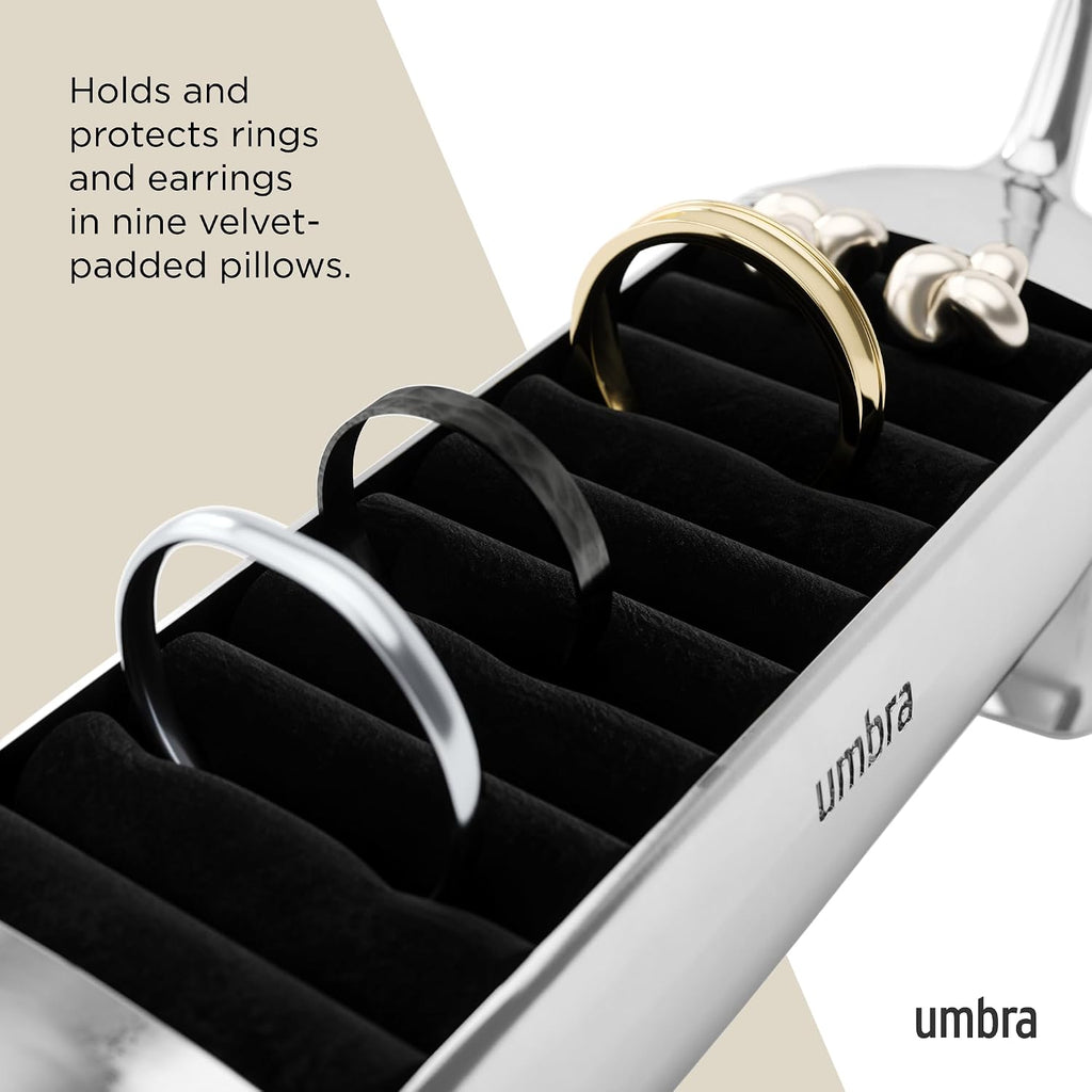 Umbra Dachsie Ring Holder, Weiner Dog Dachshund Jewelry Storage, Chrome