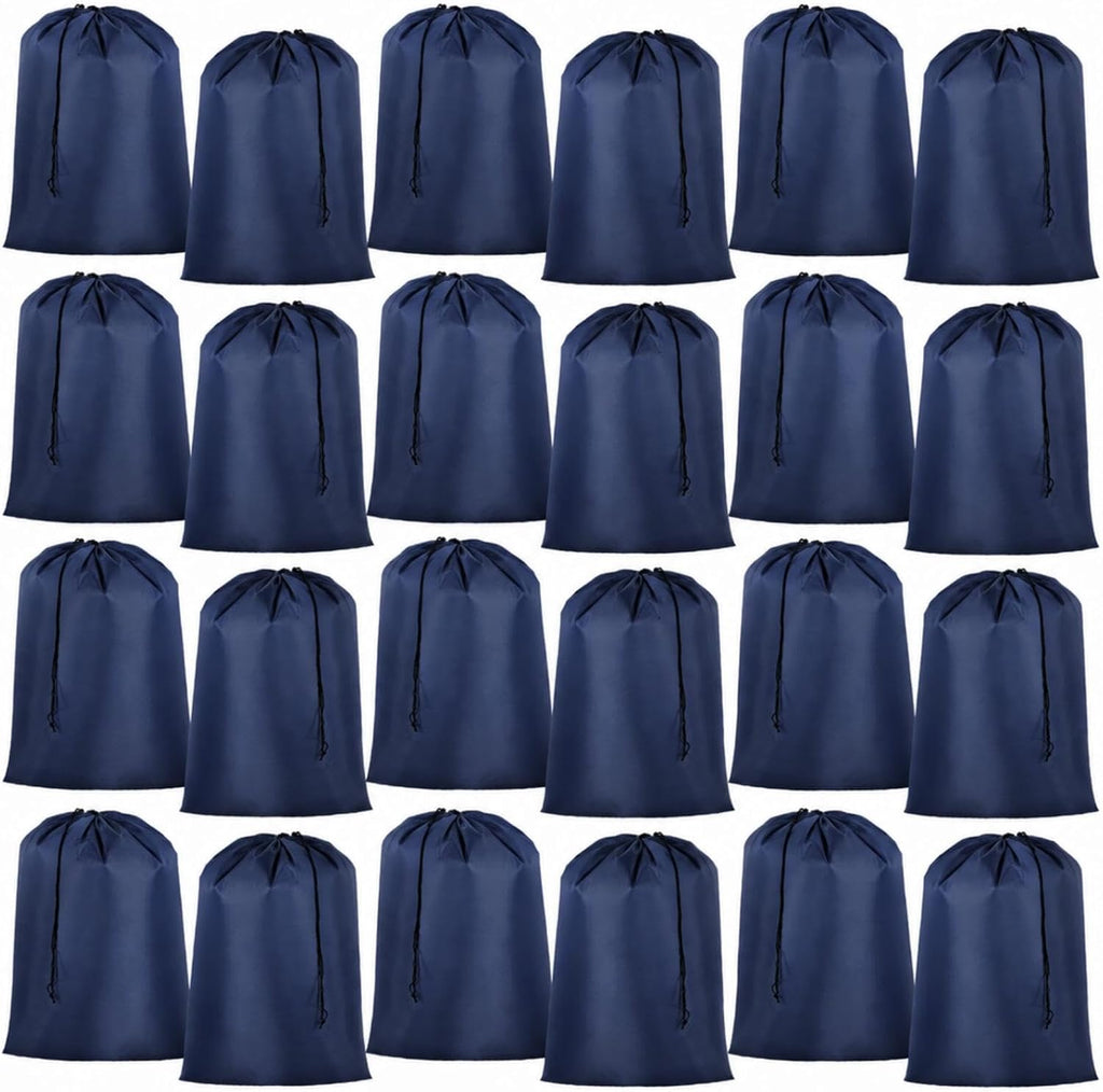 Woanger 24 Pack 28 x 45 Inch Extra Large Laundry Bags Bulk, Navy Blue