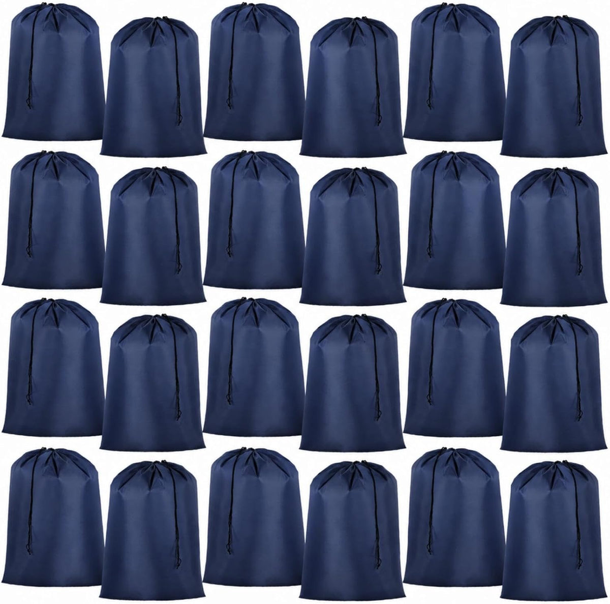 Woanger 24 Pack 28 x 45 Inch Extra Large Laundry Bags Bulk, Navy Blue