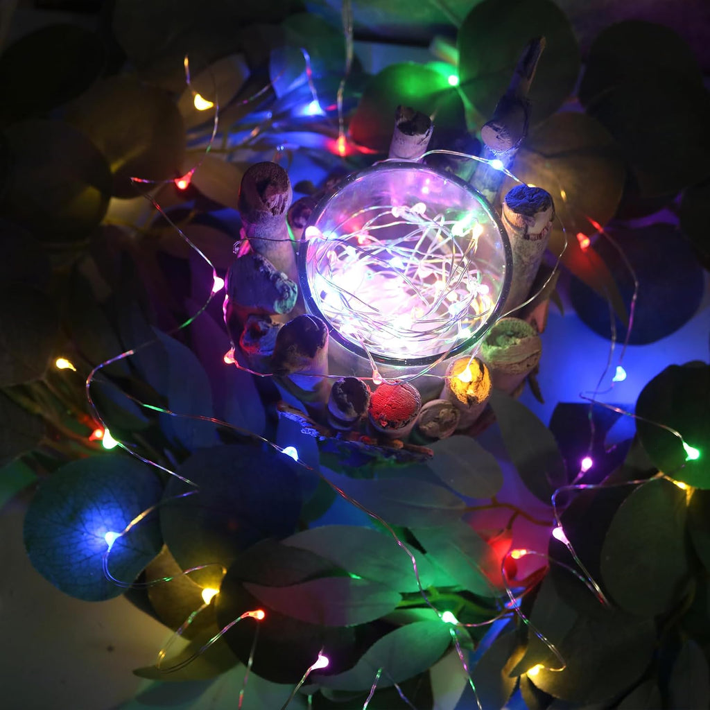 6 Pack Fairy Lights Battery Operated,Timer,2 Remotes,6.5ft 20LED Multicolor