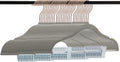 Tosnail 30 Pack Kids Velvet Hangers Children's Clothes Hangers Baby Hangers with Clips - Grey