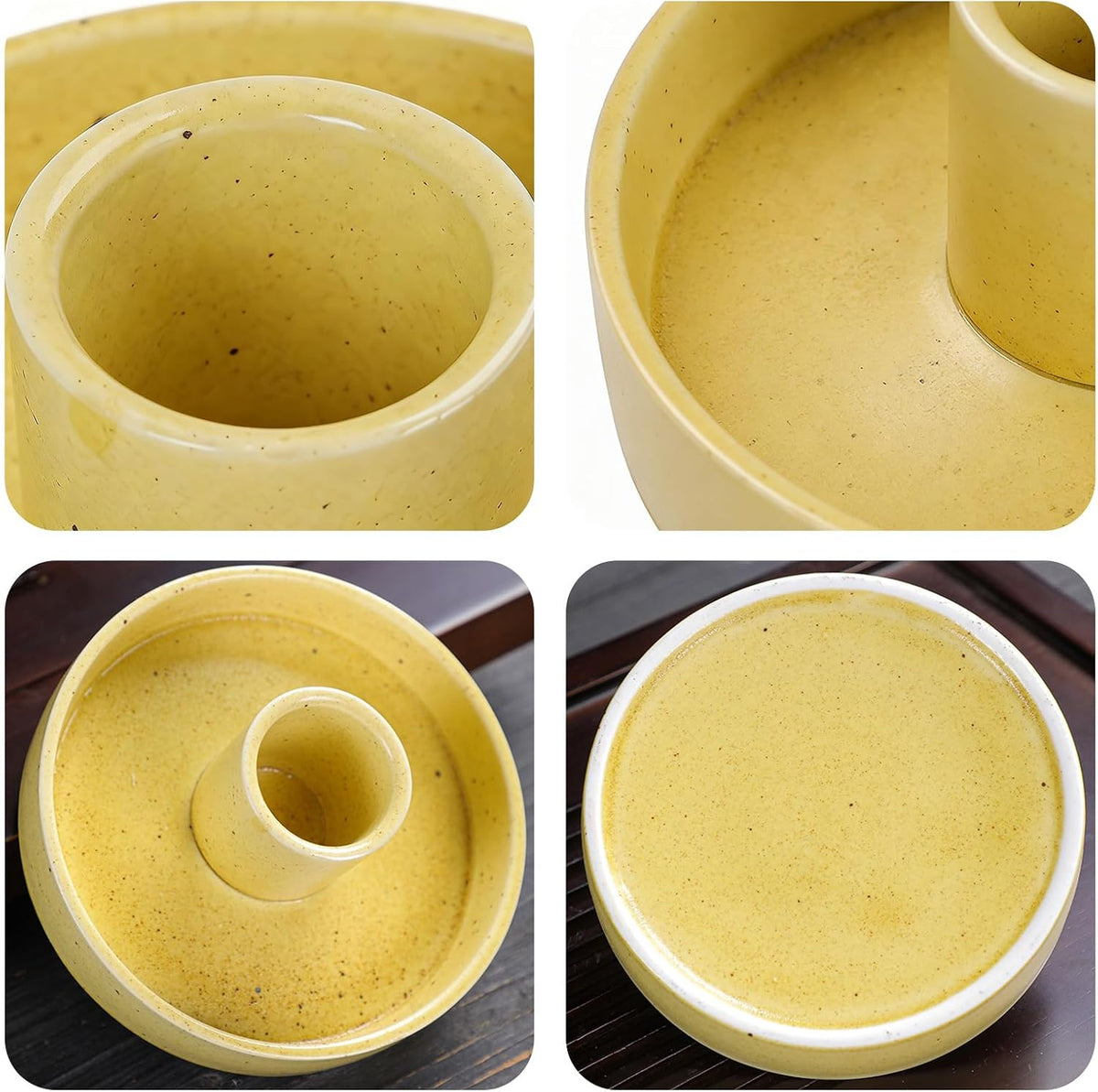 Palo Santo Holder, Ceramic Incense Stick Holder, Sage Holder for Yoga, Meditation, and Energy Cleansing, Unique Ceramic Incense Holder Gift for Palo Santo Sticks (Yellow)