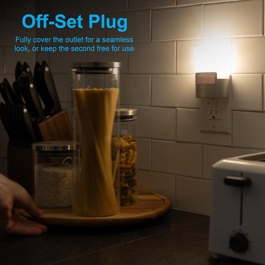 GE Plug in Night Light with Motion Sensor, 2 Pack, 40 Lumens