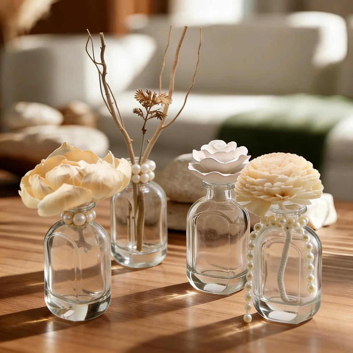 150ml Reed Diffuser Glass Bottles Fragrance Accessories Set of 4