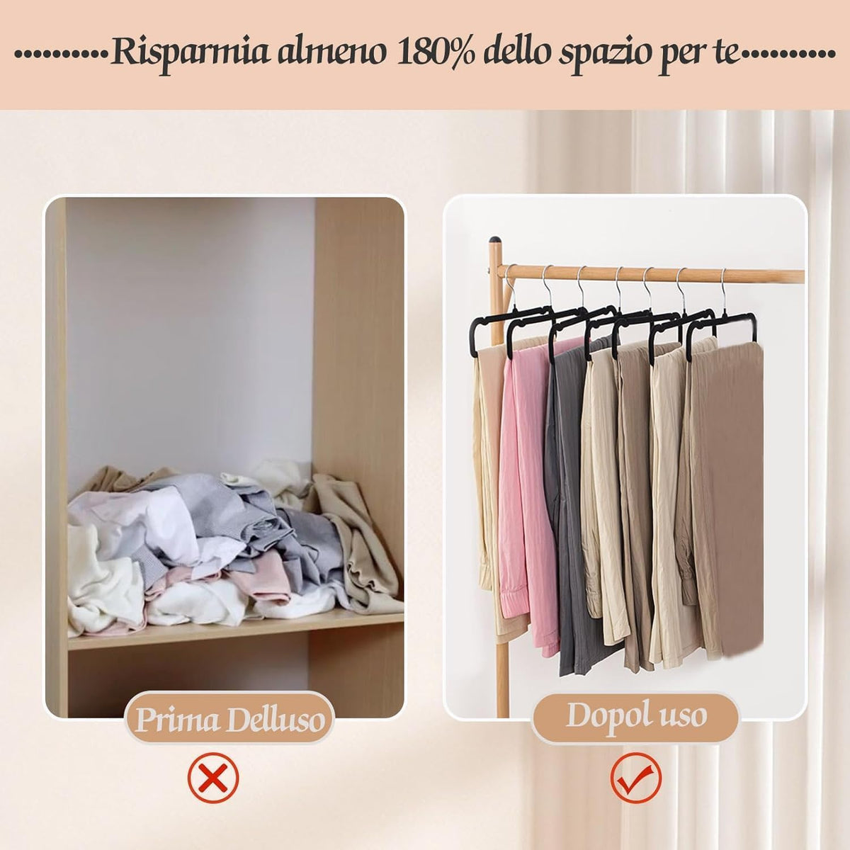 20 Pack Velvet Pants Hangers for Closet Space Saving, Thin Hanger (Black)