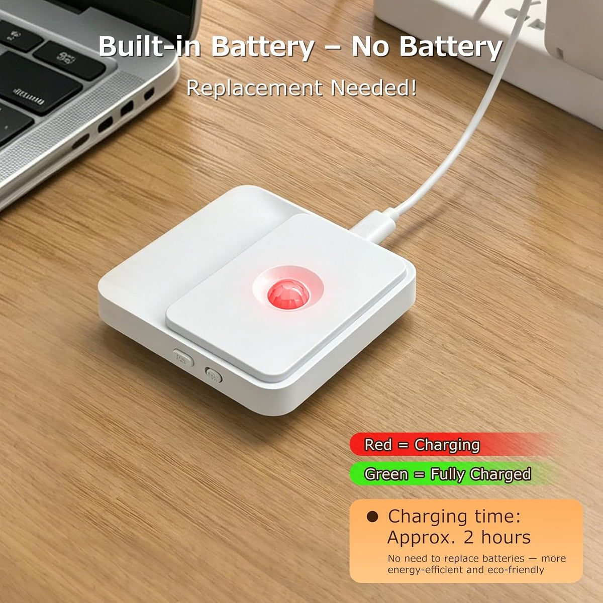 Backlit Cool White Rechargeable Motion Sensor LED Foot Light Auto On/Off